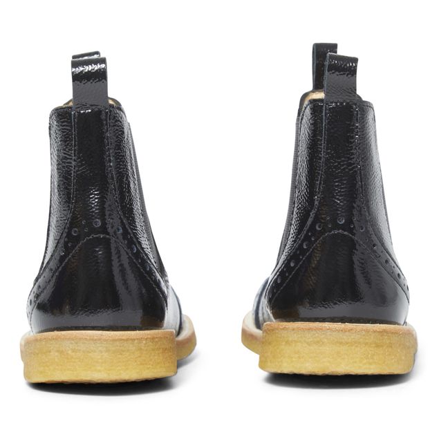 Classic Patent Chelsea Boots Black