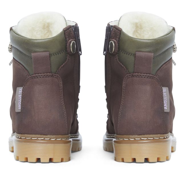 Tex Suede Shearling Lined Boots Marrón