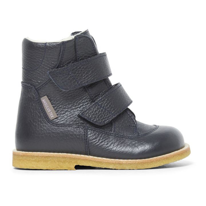 Velcro Tex Lined Boots  | Navy blue- Product image n°0