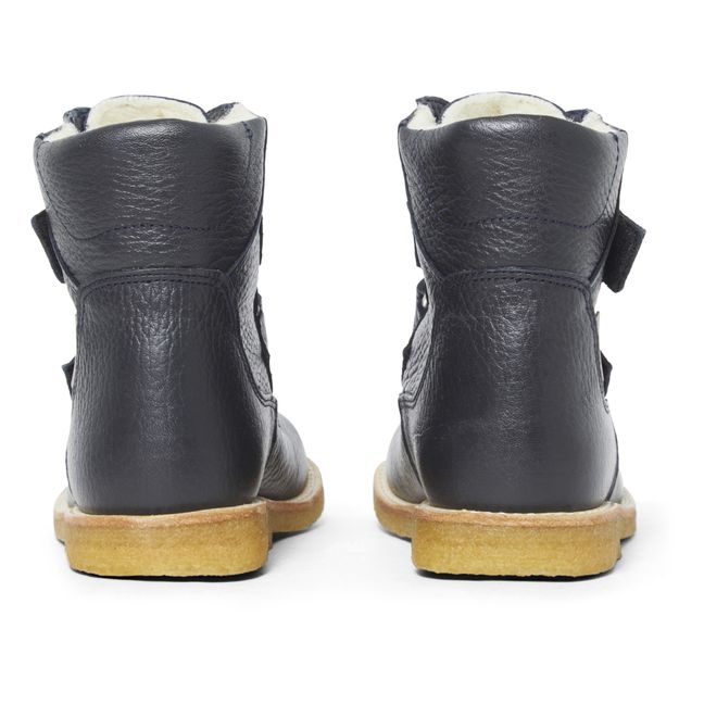 Gefütterte Boots Tex Klettverschluss | Navy