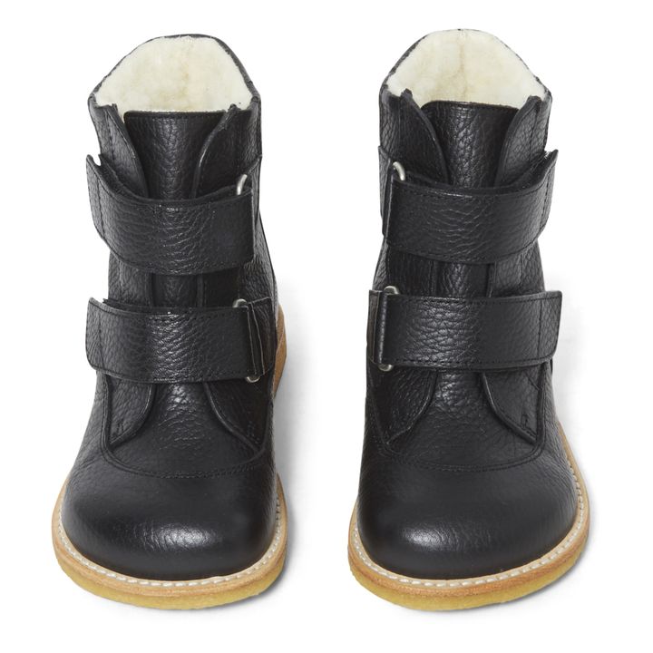 Fleece Lined Velcro Boots Negro- Imagen del producto n°3