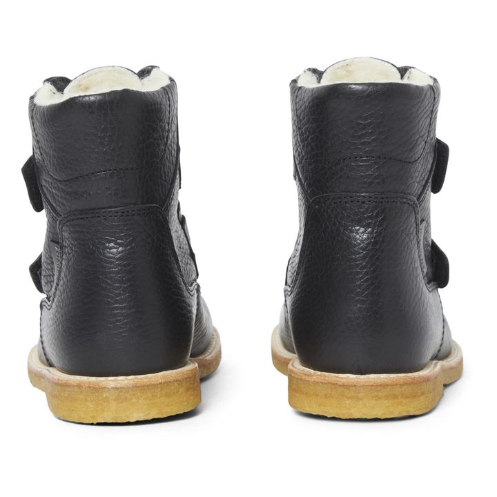 Fleece Lined Velcro Boots Negro- Imagen del producto n°4