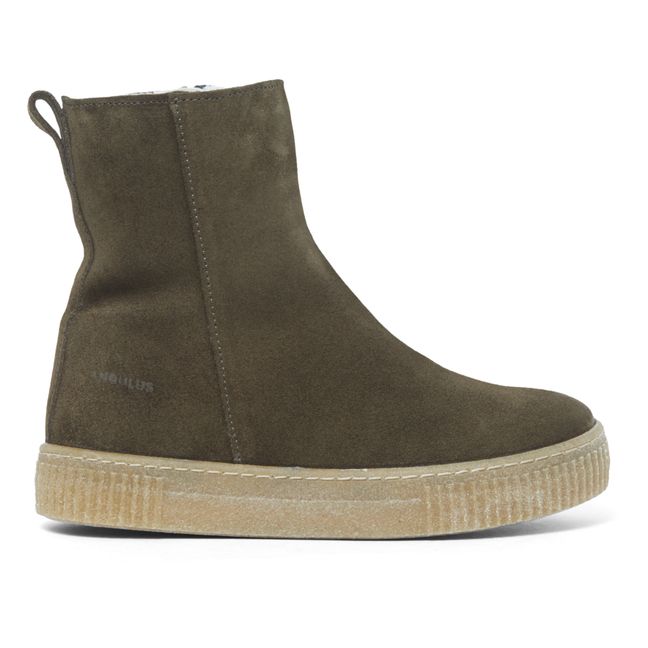 Gefütterte Boots Reißverschluss | Khaki