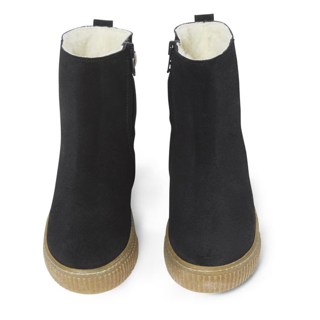 Fleece Lined Boots Negro