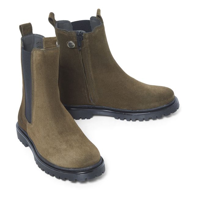 Hohe Chelsea Boots Funky Sohle | Braun