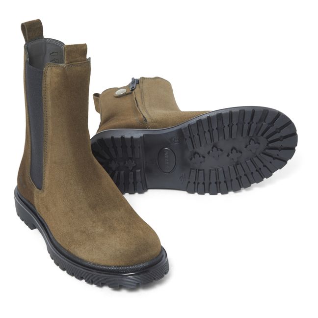 Hohe Chelsea Boots Funky Sohle | Braun