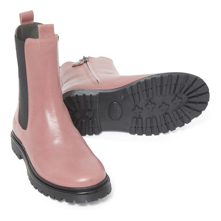 Hohe Chelsea Boots Funky Sohle | Rosa- Produktbild Nr. 2