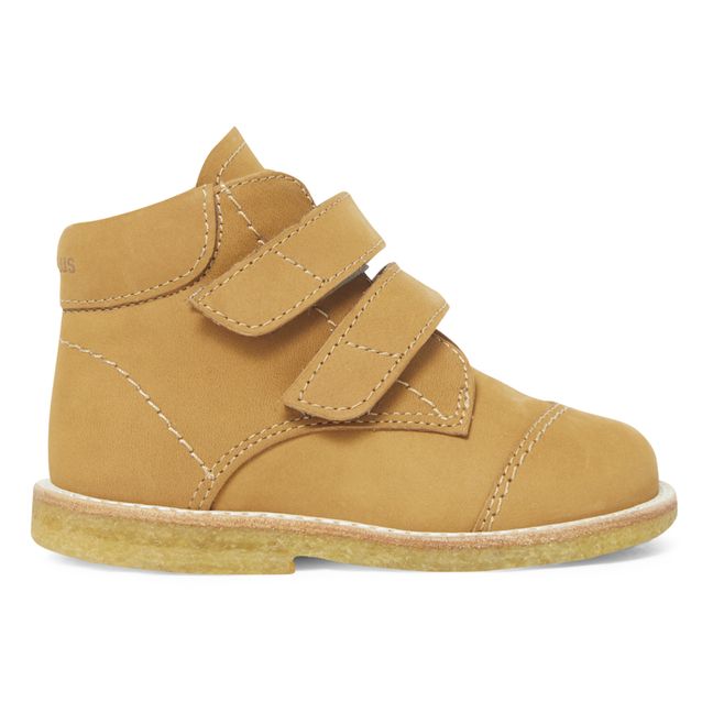 Boots mit Klettverschluss | Kamelbraun