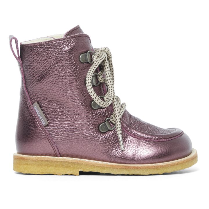 Sherpa-Lined Lace-Up Boots Violeta- Imagen del producto n°0