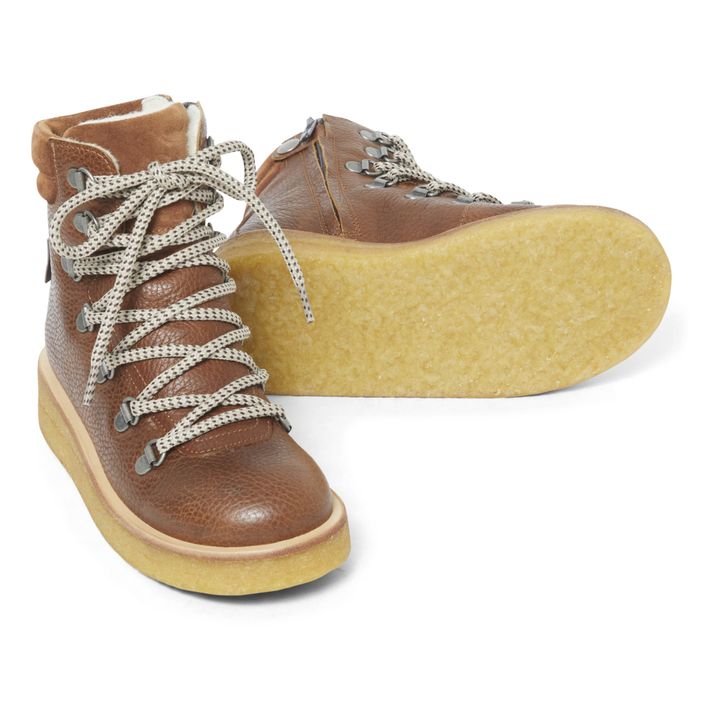Sherpa-Lined Lace-Up Boots Cognac-Farbe- Produktbild Nr. 2