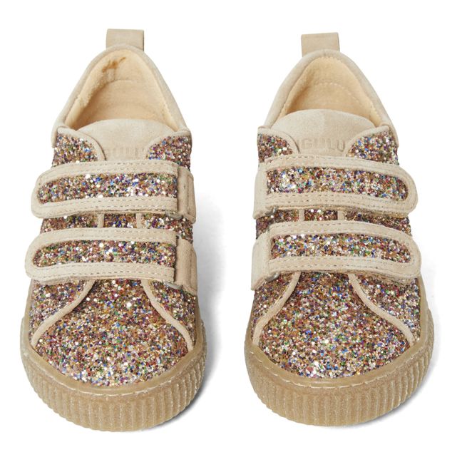 Sparkly Velcro Sneakers Rosa