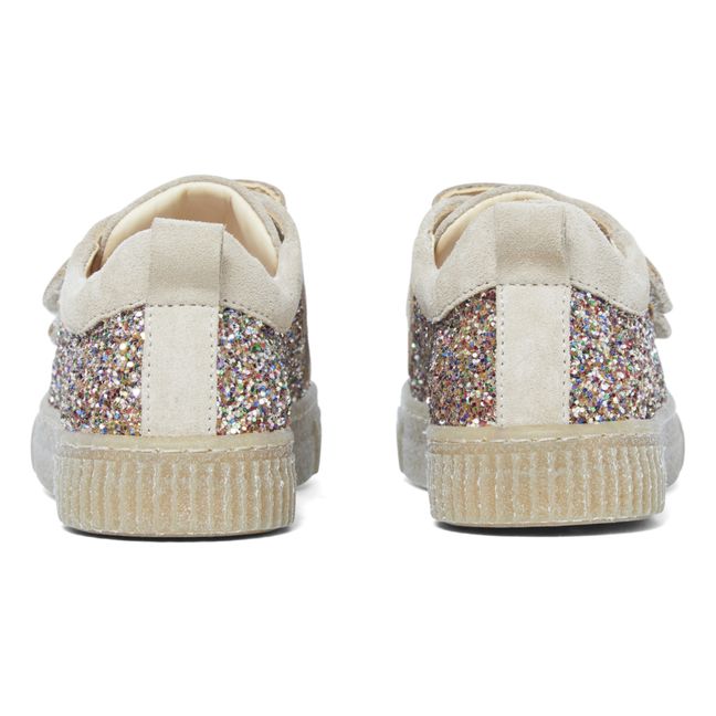 Baskets Scratchs Paillettes | Beige