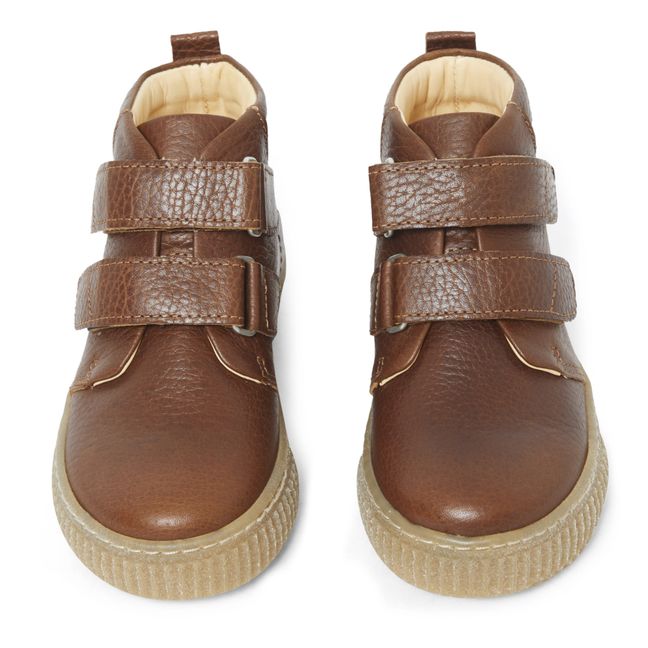 Baskets Montantes Scratchs | Cognac