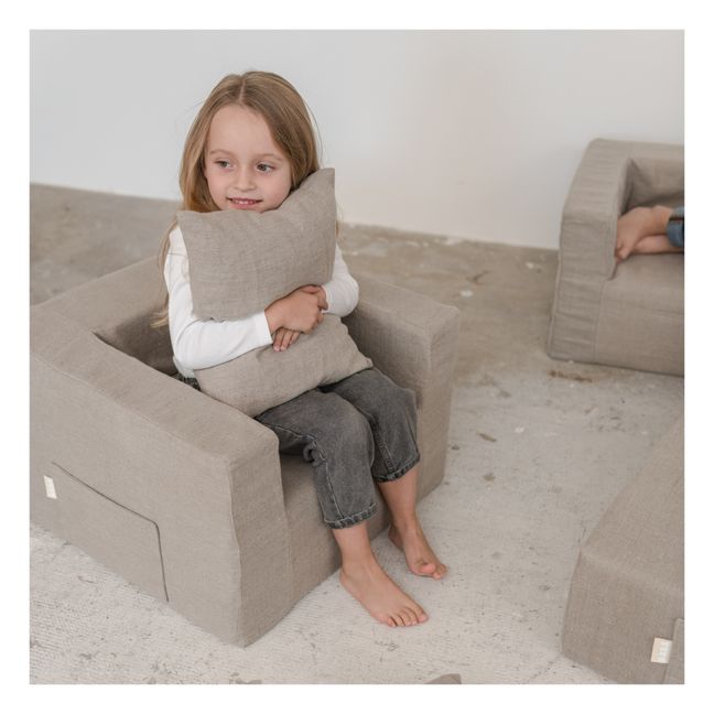Coussin Gaston en lin lavé | Naturel