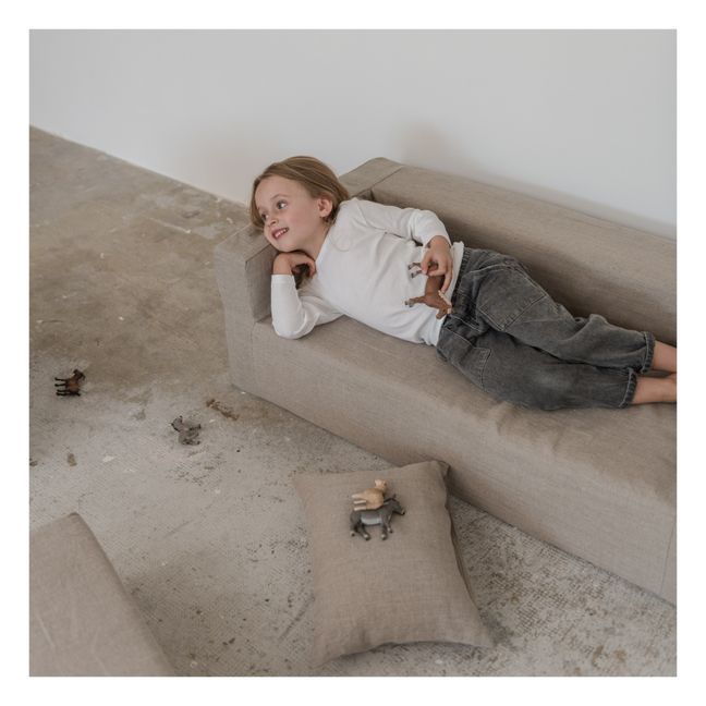 Coussin Gaston en lin lavé | Naturel