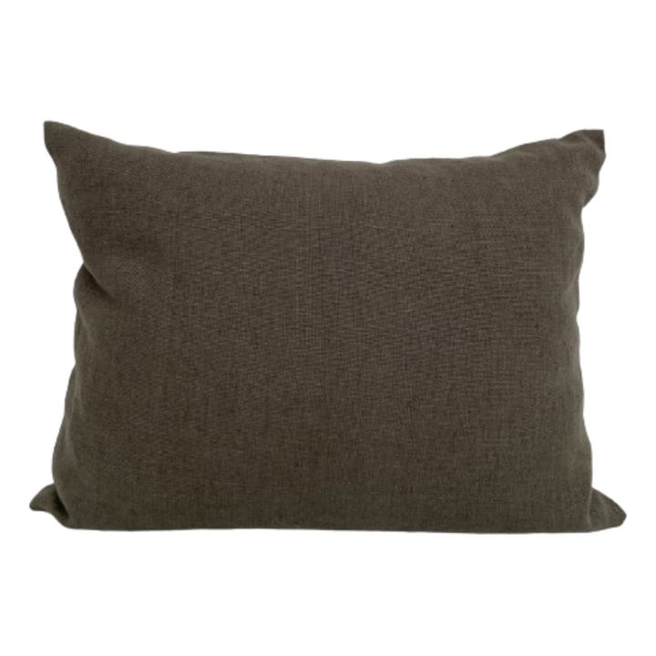 Gaston Washed Linen Cushion | Khaki- Produktbild Nr. 1