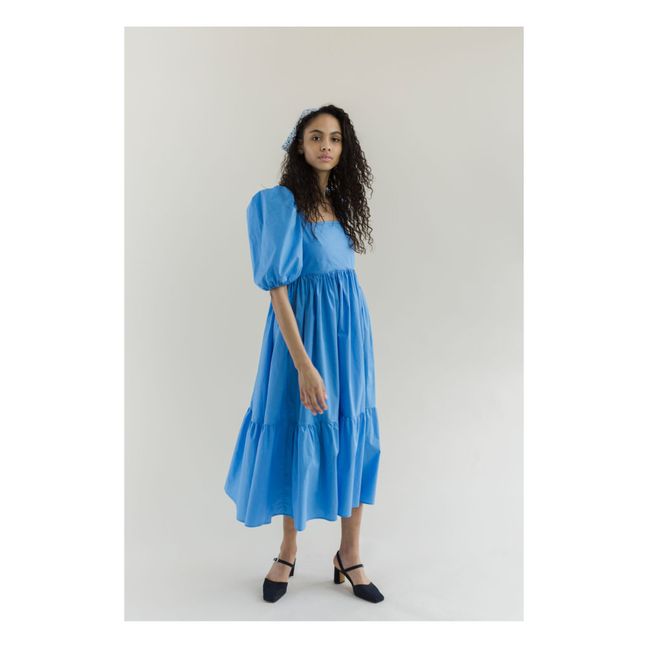 Serenity Poplin Dress Blau