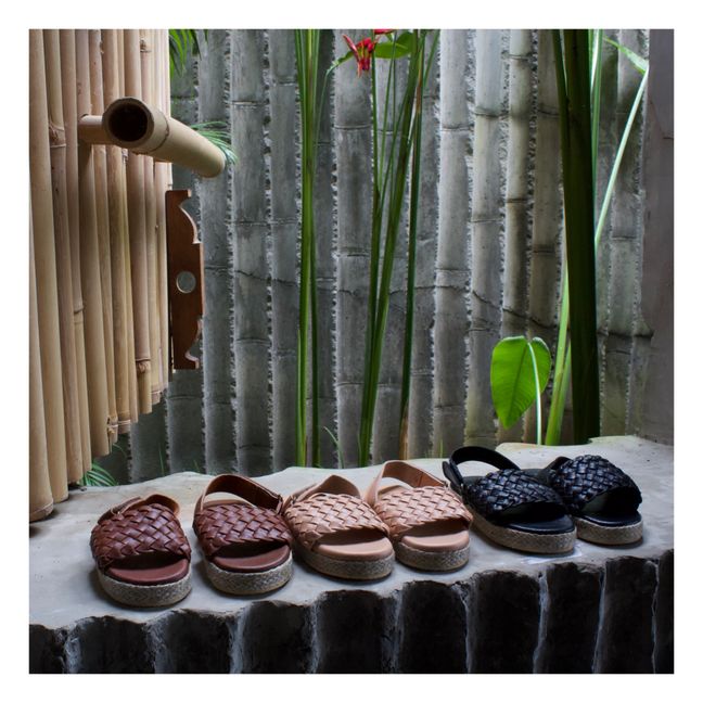 Sandales Espadrilles Tressées | Noir
