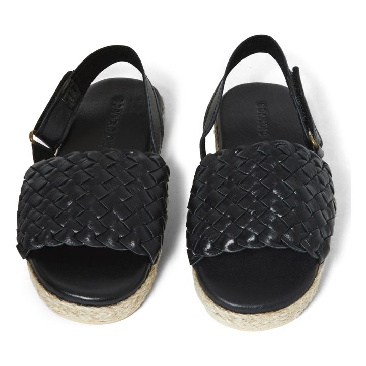 Braided Espadrille Sandals | Black- Product image n°4