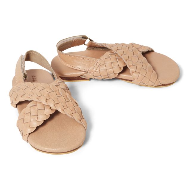 Maya Braided Crossover Sandals Clay