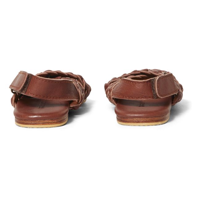 Sandalias cruzadas trenzadas Maya | Camel