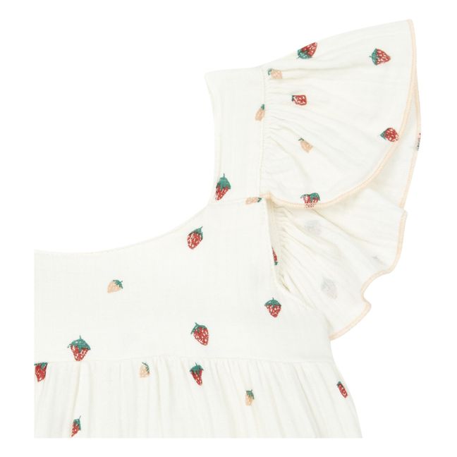 Cotton Muslin Strawberry Dress Seidenfarben