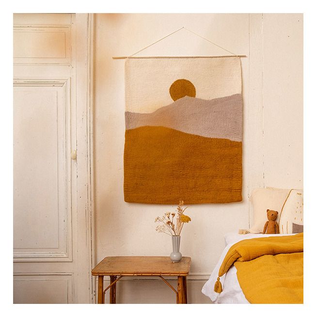 Landscape Wall Hanging - Morning | Sand- Product image n°1