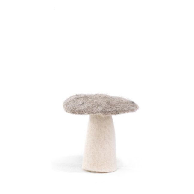 Felt Decorative Mushroom | Light grey