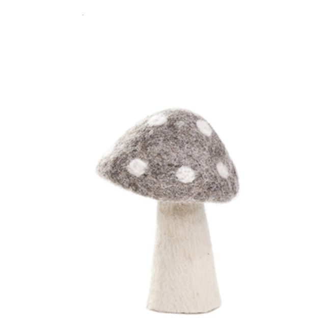 Champignon Dotty décoratif en feutre | Gris clair