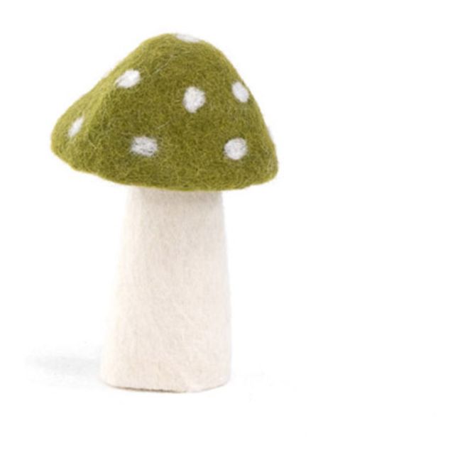 Fungo, modello: Dotty decorativo in feltro | Verde anice