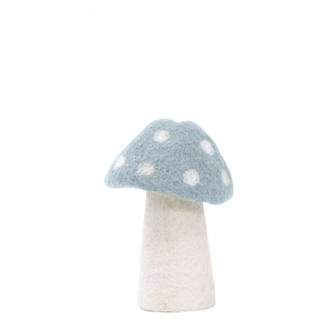 Dotty Felt Decorative Mushroom | Light blue
