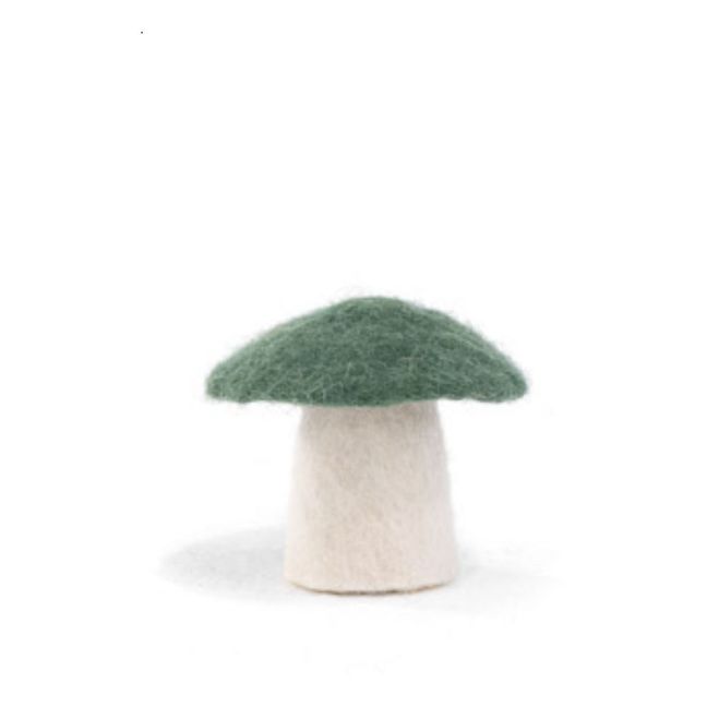 Dekorativer Pilz aus Filz | Dunkelgrün