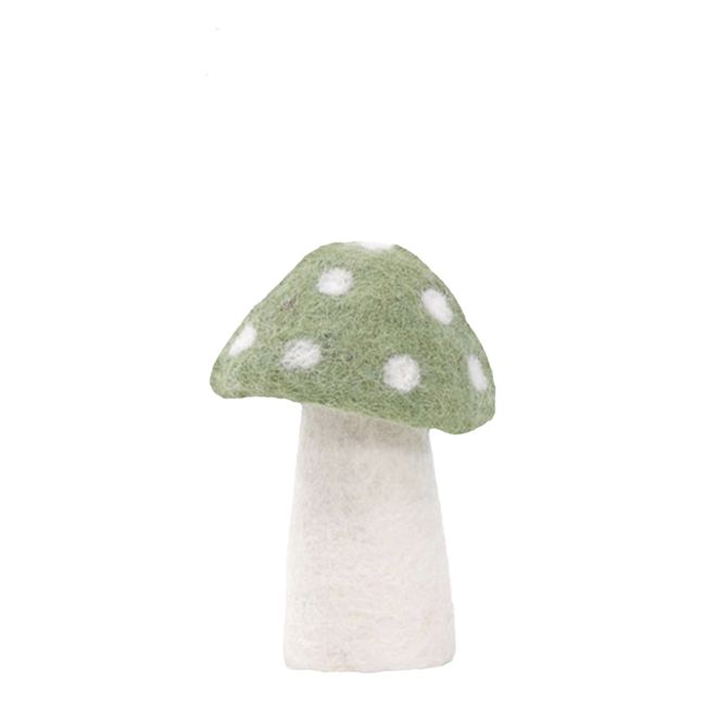 Dotty Felt Decorative Mushroom | Verdigris