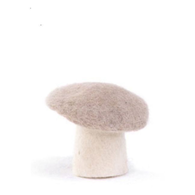 Dekorativer Pilz aus Filz | Sandfarben