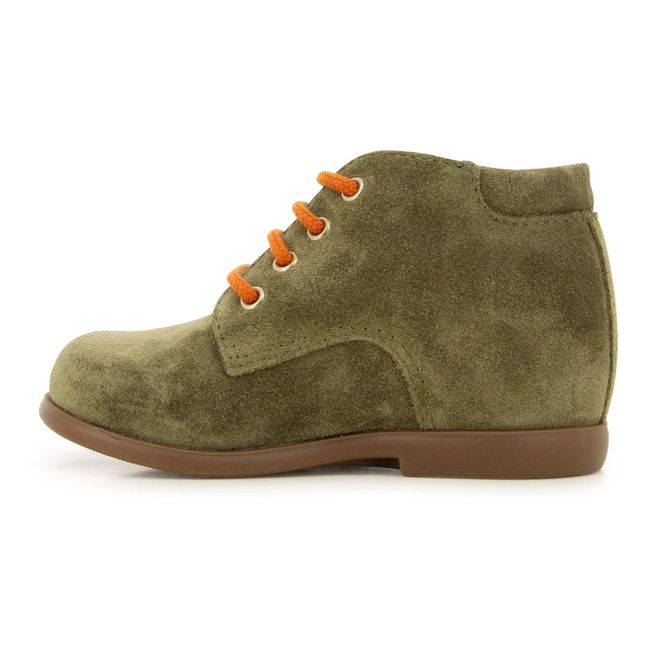 Nioupi Suede Ankle Boots Olive green