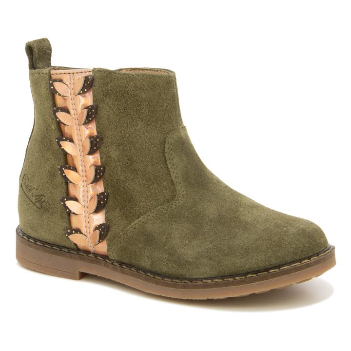 Trip Leaf Suede Boots | Verde oliva- Imagen del producto n°1