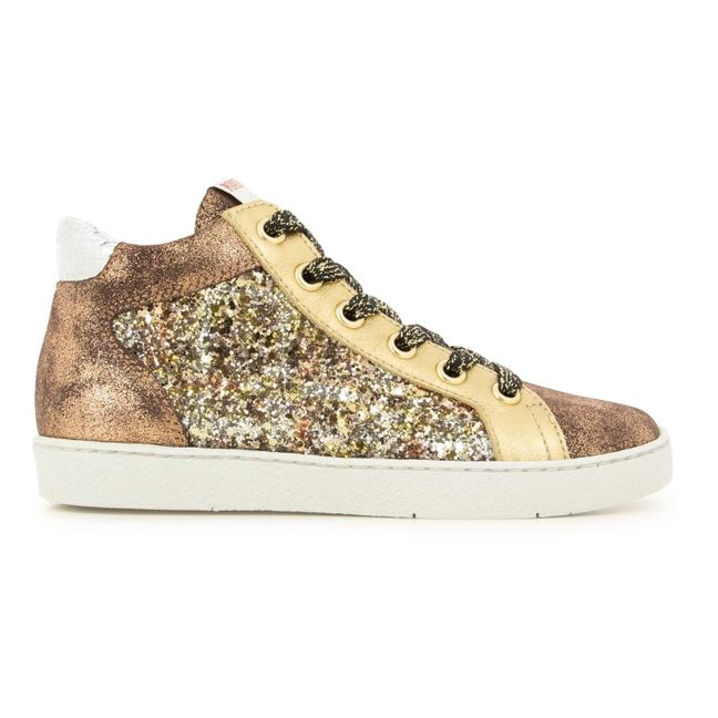 Scarpe da ginnastica con cercniera e paillettes Top Zippy | Dorato