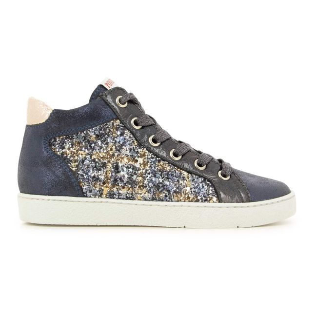 Top Zippy Sparkly Sneakers Navy blue