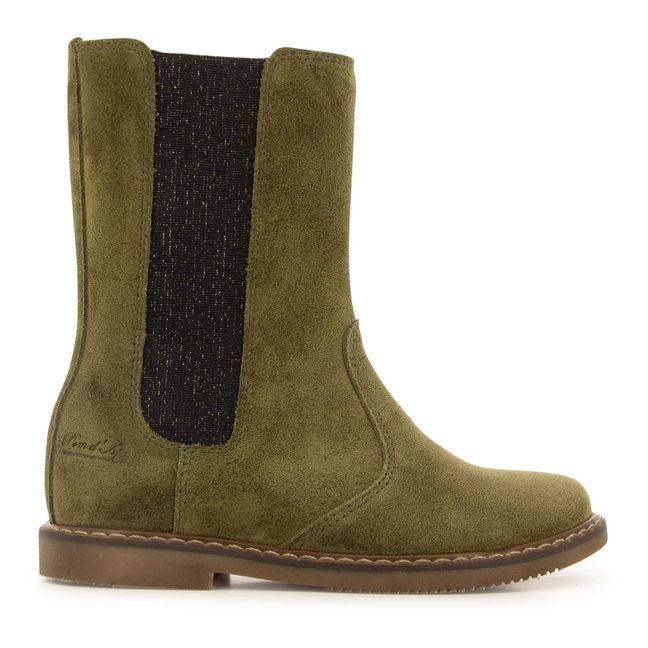 City Mid Jod Suede Boots | Olive green