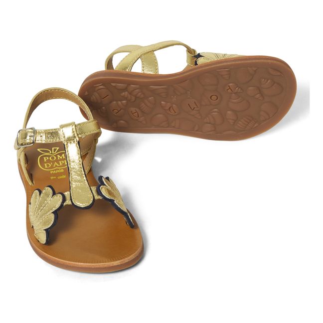 Bloom Plagette Sandals | Gold
