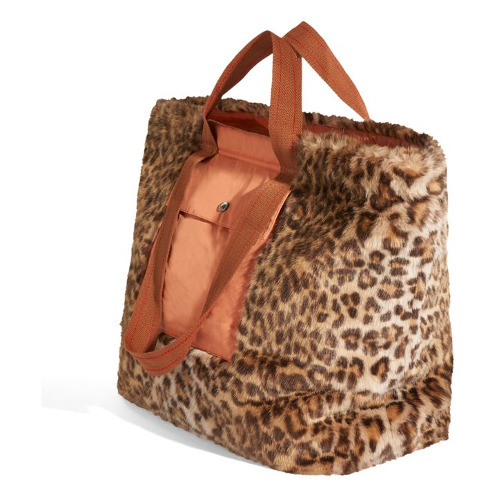 Hormin Faux Fur Tote Bag - Women’s Collection - Leopard- Produktbild Nr. 4