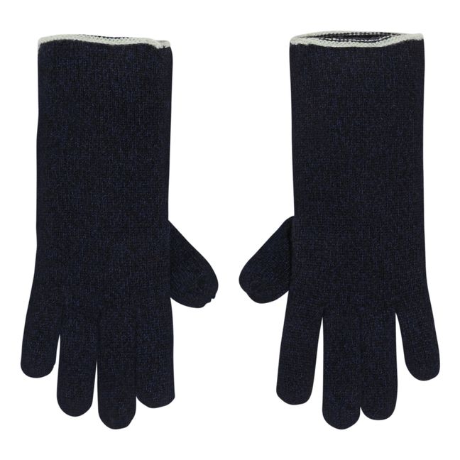 Dafain Merino Wool Gloves - Women’s Collection  | Navy blue