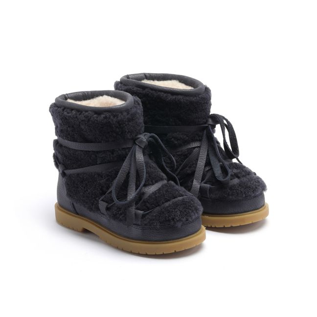 Inuka Fur-Lined Boots Navy blue