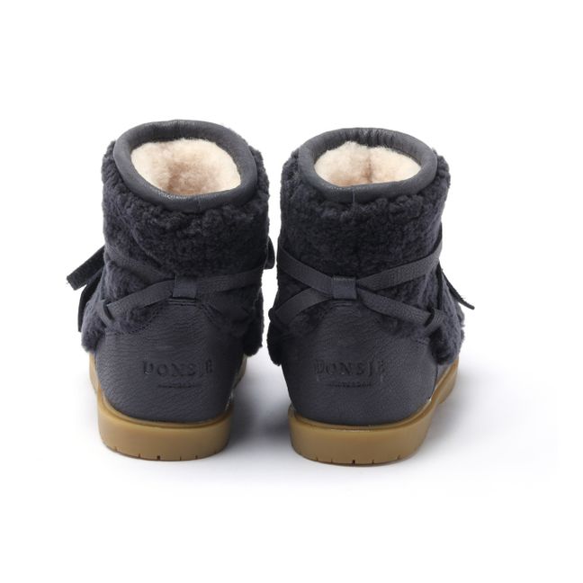 Inuka Fur-Lined Boots Navy blue