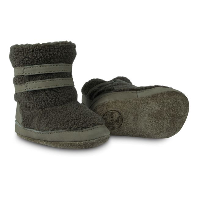 Larisso Fur-Lined Booties Charcoal grey