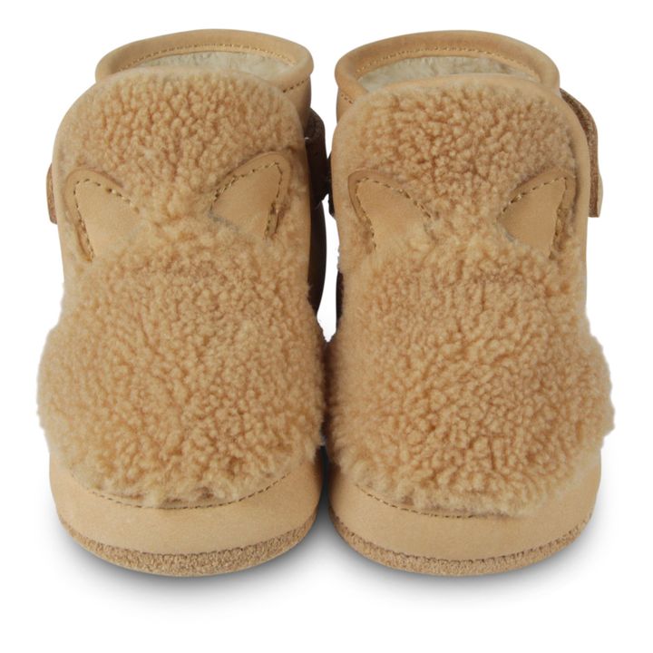 Chaussons bottes fourrés lion pour bébé garçon