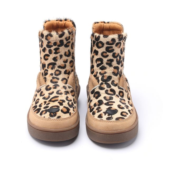 Thuru Leopard Boots Marrón