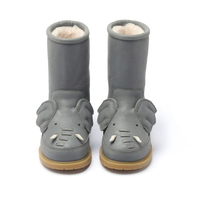 Wadudu Shearling-Lined Elephant Boots Gris