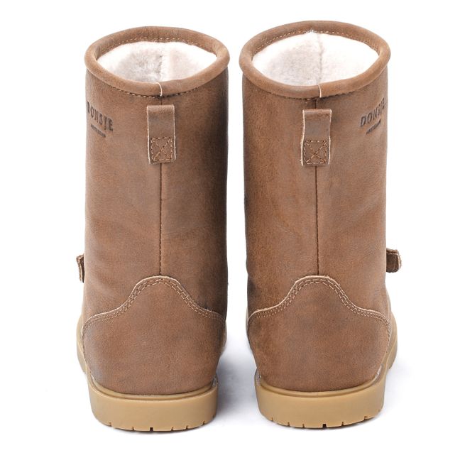 Wadudu Shearling-Lined Deer Boots Taupe brown