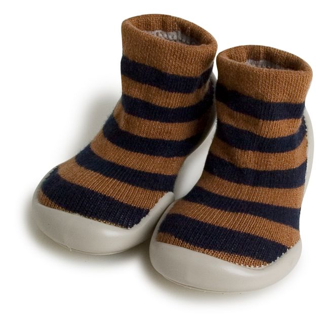 Chocolatine Cashmere and Wool Slippers Camel